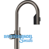 BLANCO Set Armatur Choice Icona-C Satin Platinum mit Wasseraufbereitungseinheit