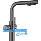 BLANCO Set Armatur Choice Icona-L Satin Darksteel mit Wasseraufbereitungseinheit