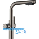 BLANCO Set Armatur Choice Icona-L Satin Platinum mit Wasseraufbereitungseinheit