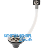 Siebkorb-Garnitur mit Handbet�tigung 3,5" Chrom