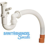 Siphon mit flexiblem Schlauch mit 1 Anschluss 40/50 mm
