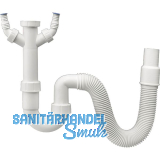 HAAS Siphon mit flexiblem Schlauch mit 2 Anschl�ssen 40/50 mm 2820