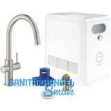 GROHE Blue Professional K�chen-Funktionsarmatur C-Auslauf ausziehbar Edelstahl