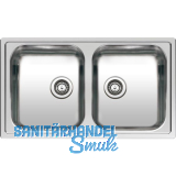 REGINOX 2D-Sp�le Centurio L20, 850 x 490 mm reversibel, Edelstahl