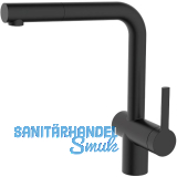 SOLIDO K�chenarmatur CA1108BKU mit ausziehbarem Auslauf druckfest, Schwarz matt