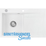 SYSTEMCERAM Einbausp�le Stema 80, 800 x 510 mm �1,5% Tropfteil rechts, Polar