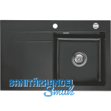 SYSTEMCERAM Einbausp�le Stema 80, 800 x 510 mm �1,5% Tropfteil links, Schiefer