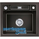 SYSTEMCERAM Einbausp�le Bela 57, 575 x 510 mm �1,5% reversibel, Nero