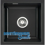 SYSTEMCERAM Unterbau-Sp�le Mera 40U/g Nero Excenter, geschliffen