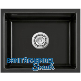 SYSTEMCERAM Unterbau-Sp�le Mera 50U/g Nero geschliffen mit Excenter