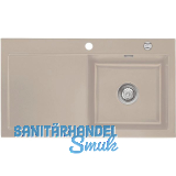 SYSTEMCERAM Einbausp�le Mera 90, 900 x 510 mm �1,5% Tt. links, Fango Excenter