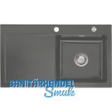SYSTEMCERAM Einbausp�le Mera 90, 900 x 510 mm �1,5% Tt. links, Lava Excenter