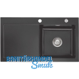 SYSTEMCERAM Einbausp�le Mera 90, 900 x 510 mm �1,5% Tt. links, Schiefer Excenter