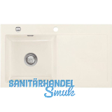 SYSTEMCERAM Einbausp�le Mera 90, 900 x 510 mm Tt. rechts, Magnolie