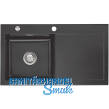 SYSTEMCERAM Einbausp�le Mera 90, 900 x 510 mm Tt. rechts, Schiefer