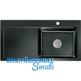 SYSTEMCERAM Einbausp�le Mera 100 SL, 1000 x 510 mm TT. links, Nero