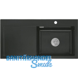 SYSTEMCERAM Einbausp�le Mera 100 SL, 1000 x 510 mm TT. links, Nigra