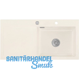 SYSTEMCERAM Einbausp�le Mera 100 SL, 1000 x 510 mm TT. links, Magnolie Exzenter