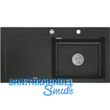 SYSTEMCERAM Einbausp�le Mera 100 SL, 1000 x 510 mm TT. links, Nigra Exzenter