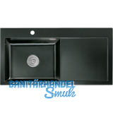 SYSTEMCERAM Einbausp�le Mera 100 SL, 1000 x 510 mm TT. rechts, Nero