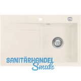 SYSTEMCERAM Einbausp�le Stema 80, 800 x 510 mm �1,5% Tropfteil links, Jasmin