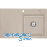 SYSTEMCERAM Einbausp�le Stema 80, 800 x 510 mm �1,5% Tropfteil links, Fango