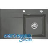 SYSTEMCERAM Einbausp�le Stema 80 Excenter 800 x 510 mm Tropfteil links, Lava