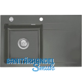 SYSTEMCERAM Einbausp�le Stema 80, 800 x 510 mm �1,5% Tropfteil rechts, Lava