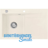 SYSTEMCERAM Einbausp�le Stema 80 Excenter 800 x 510 mm Tropfteil rechts, Jasmin