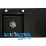 SYSTEMCERAM Einbausp�le Stema 80 Excenter 800 x 510 mm Tropfteil rechts, Nigra