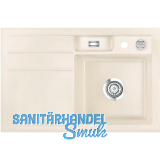 SYSTEMCERAM Einbausp�le Bela 78, 780 x 510 mm �1,5% Tropfteil links, Magnolie