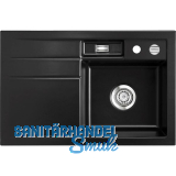 SYSTEMCERAM Einbausp�le Bela 78 Excenter, 780 x 510 mm Tropfteil links, Nero