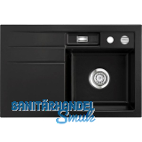 SYSTEMCERAM Einbausp�le Bela 78 Excenter, 780 x 510 mm Tropfteil links, Nigra