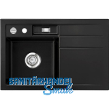 SYSTEMCERAM Einbausp�le Bela 78, 780 x 510 mm �1,5% Tropfteil rechts, Nigra