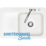 SYSTEMCERAM Einbausp�le Juna 75 Excenter, 750 x 510 mm Tt. links, Polar