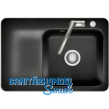 SYSTEMCERAM Einbausp�le Juna 75 Excenter, 750 x 510 mm Tt. links, Nero