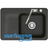 SYSTEMCERAM Einbausp�le Juna 75 Excenter, 750 x 510 mm Tt. links, Nigra