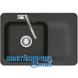 SYSTEMCERAM Einbausp�le Juna 75, 750 x 510 mm Tt. rechts, Nigra