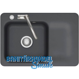 SYSTEMCERAM Einbausp�le Juna 75 Excenter, 750 x 510 mm Tt. rechts, Schiefer