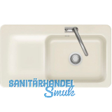 SYSTEMCERAM Einbausp�le Juna 90, 900 x 510 mm Tt. links, Magnolie