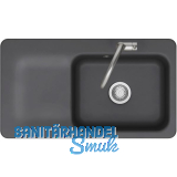 SYSTEMCERAM Einbausp�le Juna 90, 900 x 510 mm Tt. links, Schiefer