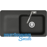 SYSTEMCERAM Einbausp�le Juna 90, 900 x 510 mm Tt. links, Nigra