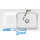 SYSTEMCERAM Einbausp�le Juna 90 Excenter, 900 x 510 mm Tt. links, Gr�nland