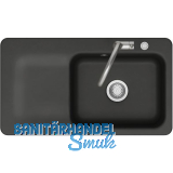 SYSTEMCERAM Einbausp�le Juna 90 Excenter, 900 x 510 mm Tt. links, Nigra