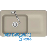 SYSTEMCERAM Einbausp�le Juna 90, 900 x 510 mm Tt. rechts, Fango