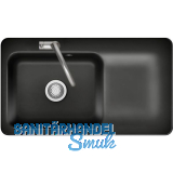 SYSTEMCERAM Einbausp�le Juna 90, 900 x 510 mm Tt. rechts, Nero