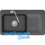 SYSTEMCERAM Einbausp�le Juna 90, 900 x 510 mm Tt. rechts, Schiefer