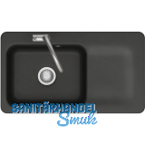 SYSTEMCERAM Einbausp�le Juna 90, 900 x 510 mm Tt. rechts, Nigra