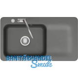 SYSTEMCERAM Einbausp�le Juna 90 Excenter, 900 x 510 mm Tt. rechts, Lava