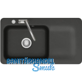 SYSTEMCERAM Einbausp�le Juna 90 Excenter, 900 x 510 mm Tt. rechts, Nigra